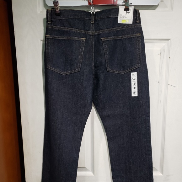 Crazy 8 boys Straight Adjustable Waist Size 14 Denim blue Jean Husky NWT - Picture 1 of 3